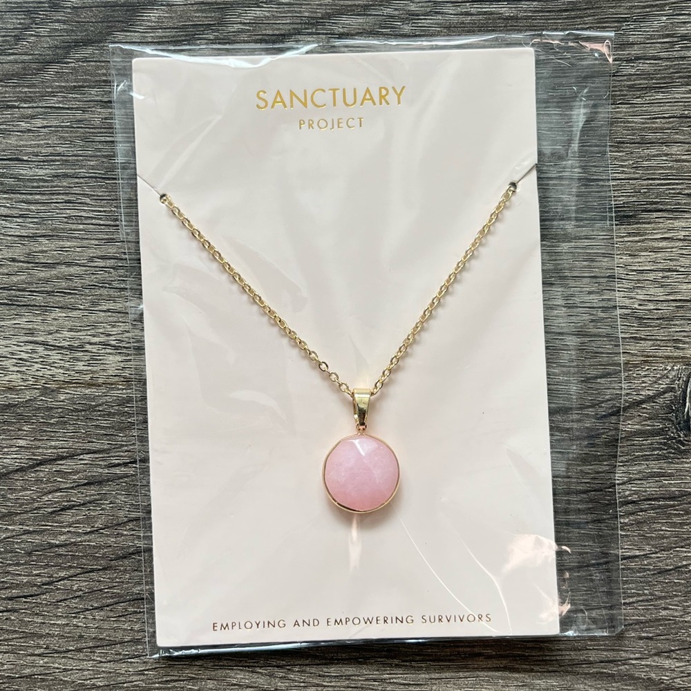 Sanctuary rose quartz ‘serenity’ necklace